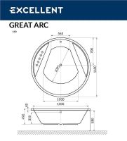 Товар: Акриловая ванна Excellent Great Arc 160x160 WAEX.GRE16.SMART.GL с гидромассажем - фото 8 Акриловая ванна Excellent Great Arc 160x160 WAEX.GRE16.SMART.GL с гидромассажем — фото 8, Ванны