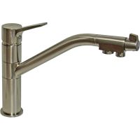 Смеситель для кухни ZorG Clean Water ZR 401 KF  NICKEL Никель — фото 1, Смесители