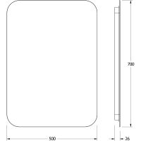 Зеркало Defesto Opti 50x70 DF 2804S с подсветкой 21W-4500К/Сенсорный выключатель/Нейтральный белый свет — фото 3, Мебель для ванной