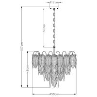 Люстра Artelamp Evie A4052LM-12SG Белая Золото матовое — фото 6, Люстры