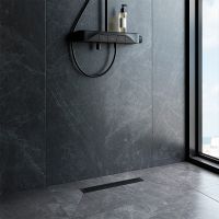 Душевой лоток AM.PM MasterFlow 40 с Черной матовой решеткой Cut Gradient арт-W01SC-P11-040-01BM — фото 9, Душевые лотки