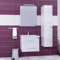 Тумба под раковину СанТа Омега 60 207045 подвесная Белая — фото 5, Тумбы под раковину