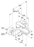 Смеситель для ванны Kludi Zenta SL 486700565 Хром — фото 4, Смеситель для ванны