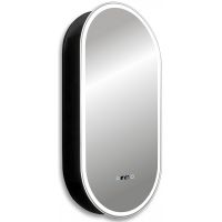 Зеркальный шкаф Abber Kontur 50 AG6339SWHB с подсветкой Черный — фото 1, Мебель для ванной