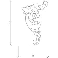 Орнамент Европласт 1.60.035 16x125x85 мм — фото 2, Колонны