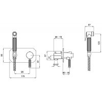 Гигиенический душ со смесителем Cezares Olimp OLIMP-DIF-02-L Бронза — фото 2, Гигиенические души