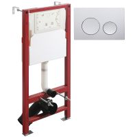 Комплект унитаза с инсталляцией Agger ATI03144+APB100 с сиденьем Микролифт и клавишей смыва Хром глянцевый — фото 7, Комплекты унитаз + инсталляция