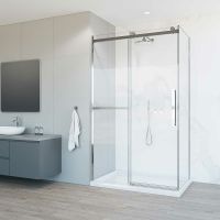 Душевой уголок Vincea Como Soft 130x90 VSR-1CS9013CL профиль Хром стекло прозрачное — фото 2, Душевые уголки