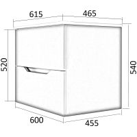 Товар: Тумба с раковиной WellWant by Orange Aura 60 WWTRAW466254WM подвесная - фото 7 Тумба с раковиной WellWant by Orange Aura 60 WWTRAW466254WM подвесная — фото 7, Мебель для ванной