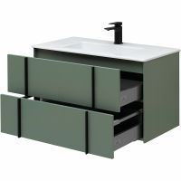 Тумба под раковину Allen Brau Reality 90 1.32006.CGM подвесная Олива матовая — фото 14, Тумбы под раковину