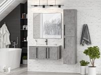 Товар: Шкаф пенал Brevita Rock 35 R ROCK-05035-48-2П подвесной Бетон Чикаго светло-серый - фото 5 Шкаф пенал Brevita Rock 35 R ROCK-05035-48-2П подвесной Бетон Чикаго светло-серый — фото 5, Мебель для ванной