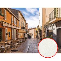 Фреска Ortograf Городской пейзаж 4592 Фактура флок FLK Флизелин (3,6*2,7) Бежевый/Оранжевый, Город — фото 1, Фрески