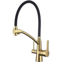 Смеситель для кухни Viko V-5523 Золото Черный — фото 1, Смесители для кухни