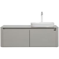 Тумба с раковиной Black&White Universe U915.1200 R 120 R 9151200R подвесная Glossy light grey — фото 1, Мебель для ванной