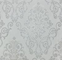 Обои Prima Italiana Ducale Винил на флизелине (1,06*10,05) Белый/Серый/Серебряный, Дамаск арт-80221 — фото 3, Обои для стен