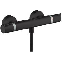 Смеситель для душа Hansgrohe Ecostat Comfort 13116670 с термостатом Черный матовый — фото 1, Смесители