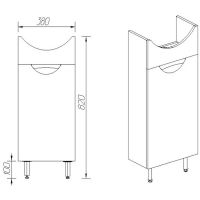 Товар: Тумба под раковину VIANT Барселона 40 VBAR40AZ-T1ST Белая - фото 5 Тумба под раковину VIANT Барселона 40 VBAR40AZ-T1ST Белая — фото 5, Тумбы под раковину