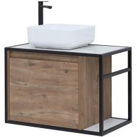 Тумба под раковину Aquanet Nova Lite Loft 75L 261658 подвесная Дуб рустикальный — фото 1, Мебель для ванной