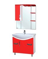 Товар: Зеркало со шкафом Bellezza Лагуна 85 L 4612114002038 с подсветкой L Красное Белое - фото 2 Зеркало со шкафом Bellezza Лагуна 85 L 4612114002038 с подсветкой L Красное Белое — фото 2, Мебель для ванной