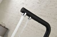 Товар: Смеситель для кухни Paulmark Serpentine Se213222-418 Черный металлик - фото 9 Смеситель для кухни Paulmark Serpentine Se213222-418 Черный металлик — фото 9, Смесители