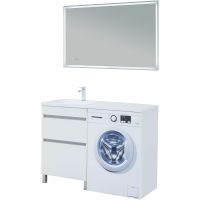 Тумба под раковину Aquanet Вега 120 Белый глянец арт-329124 — фото 7, Тумбы под раковину