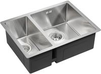 Кухонная мойка Paulmark Gerberg 59/2S Uni PM225944-BSL Брашированная сталь — фото 2, Кухонные мойки