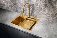 Кухонная мойка Milacio Denia 57 MC.77408 Золото — фото 5, Кухонные мойки