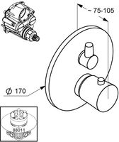 Смеситель для душа Kludi Balance 528308775 Черный Хром — фото 5, Смесители