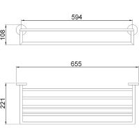 Полка для полотенец Nofer Niza 16853.N Черная — фото 2, Полки для полотенец