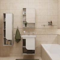 Шкаф пенал DIWO Самара 35 R SAM.P.35/P/DS подвесной Дуб скандинавский — фото 3, Мебель для ванной