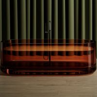 Ванна из полиэфирной смолы Abber Kristall 170х75 AT9708Opal Коричневая без гидромассажа — фото 2, Ванны из полиэфирной смолы