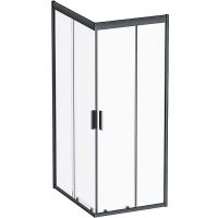 Душевой уголок AM.PM Gem 100х80 W90G-404-100280-BT профиль Черный матовый стекло прозрачное — фото 1, Душевые уголки