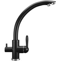 Смеситель для кухни Ulgran Classic U-017-344 Ультра-черный — фото 1, Смесители