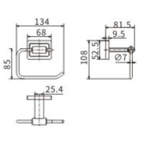 Держатель туалетной бумаги CeramaLux Gamma 12307A Хром — фото 2, Держатели туалетной бумаги