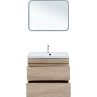 Тумба под раковину Aquanet Нота New 75 334198 подвесная Дуб светлый — фото 7, Мебель для ванной