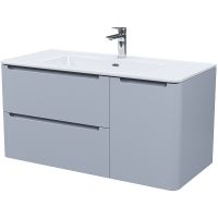 Тумба с раковиной Iddis Edifice 100 подвесная Светло-серая арт-EDI10L0i95K — фото 2, Тумбы с раковиной