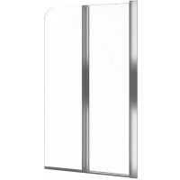 Шторка на ванну Excellent Fliper 80 KAAX.1309.800.PR Хром/Прозрачный — фото 1, Неподвижные шторки для ванной