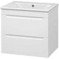 Тумба с раковиной Misty Бриз 60 УТ000023903 подвесная Белая матовая — фото 1, Тумбы с раковиной