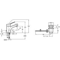 Смеситель для раковины Jacob Delafon Brive E75760-CP Хром — фото 4, Смесители для раковины