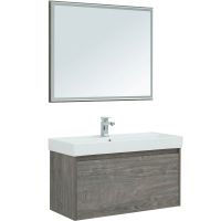 Тумба под раковину Aquanet Nova Lite 100 242579 подвесная Дуб рошелье — фото 5, Тумбы под раковину