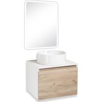 Товар: Тумба под раковину Runo Бари 60 00-00001374 подвесная Крафт дуб Белая - фото 17 Тумба под раковину Runo Бари 60 00-00001374 подвесная Крафт дуб Белая — фото 17, Тумбы под раковину