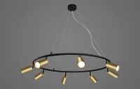 Товар: Подвесной светильник Crystal Lux CLT 015C8 D800 BL-GO Золото Черный - фото 2 Подвесной светильник Crystal Lux CLT 015C8 D800 BL-GO Золото Черный — фото 2, Подвесные светильники