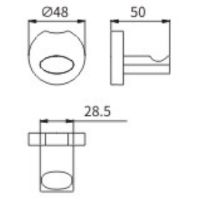 Крючок CeramaLux Loft 53901 Хром — фото 2, Крючки для полотенец