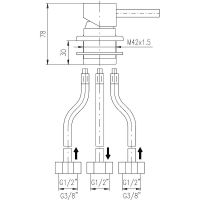 Смеситель на борт ванны Rav Slezak Seina Хром арт-SE968.5 — фото 2, Смесители на борт ванны