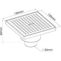 Душевой трап Nova 5036 с решеткой Хром — фото 2, Трапы для душа