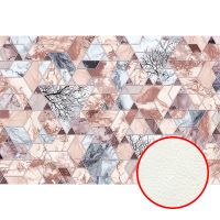 Фреска Ortograf Forma 32628 Фактура флок FLK Флизелин (4*2,7) Бежевый/Голубой/Фиолетовый, Геометрия/Абстракция — фото 1, Фрески