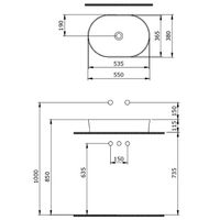 Раковина-чаша Berges Ego SL 55 181012 Белая глянцевая — фото 4, Раковины