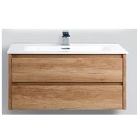 Тумба под раковину BelBagno Kraft 100 KRAFT-1000-2C-SO-RNN подвесная Натуральный дуб Небраска — фото 1, Тумбы под раковину