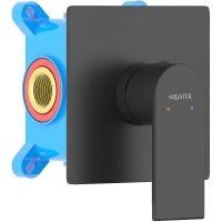 Смеситель для душа Aquatek Лира Черный матовый арт-AQ1466MB — фото 1, Смеситель для душа