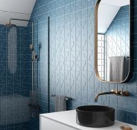 Керамическая плитка Equipe Curve Ink Blue Matt 28864 настенная 8,3х12 см — фото 2, Керамическая плитка